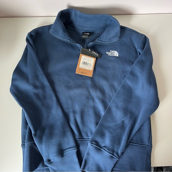 The North Face Tops - The North Face Women’s Blue Quarter-Zip Sweatshirt Sz Small BNWT